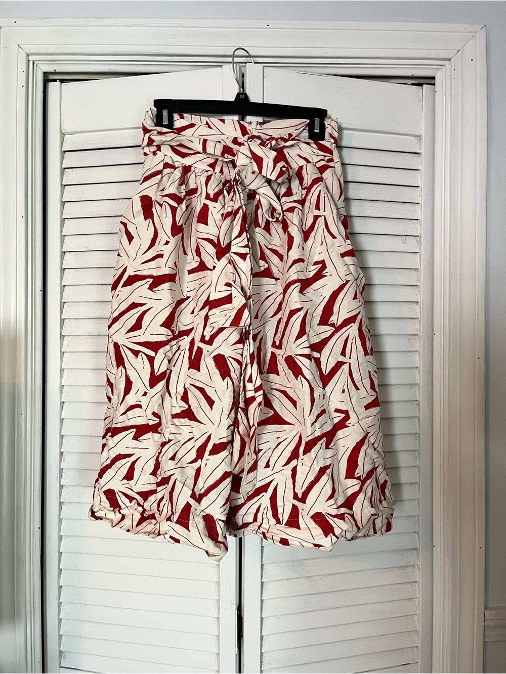 WHIT Midi linen/silk blend Skirt with Tie Detail Size 4